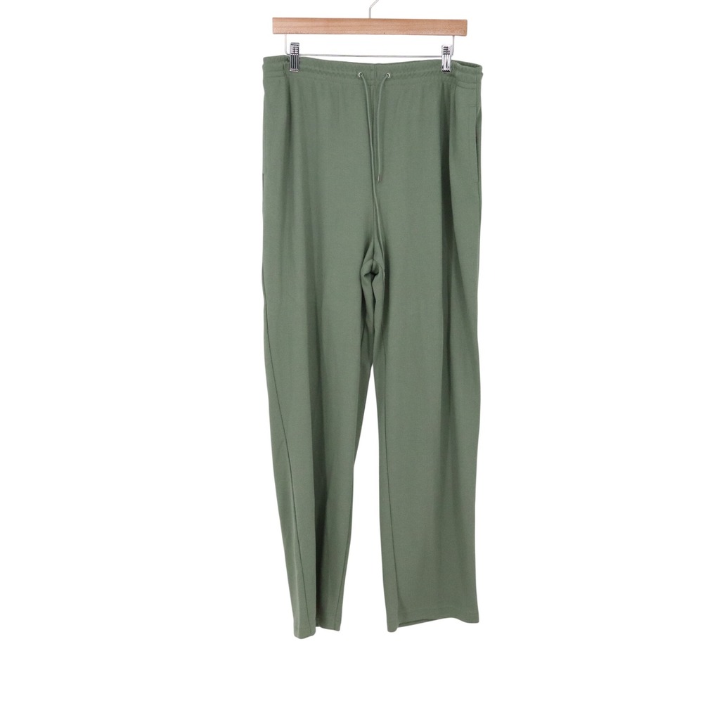 Hasting & Smith Sweatpants Womens L Green Straight Leg Average NEW